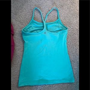 Blue Lululemon Power Y Tank